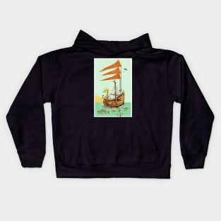 VINTAGE GALLEON Kids Hoodie